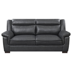 Priam Grey 2-piece Faux Leather Living Room Set