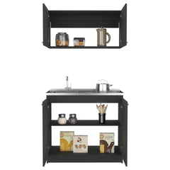 Cabinet Set Zeus, Garage, Black