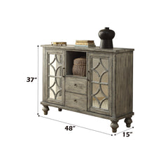 Nirvana Weathered Gray Finish Console Table w/ 1 Open Compartment Storage