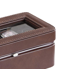 Electra Case with 4 Slots and Removable Cushions, Brown