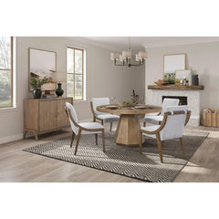 Round Dining Table W/ Lazy Susan - Latte