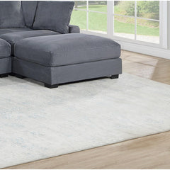 Living Room Furniture 1pc Ottoman Dark Gray Corduroy Soft Cushion Cocktail Ottoman Wood Legs