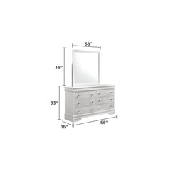 Iphigenia Modern Style Mirror Made with Wood in White (Only Mirror)
