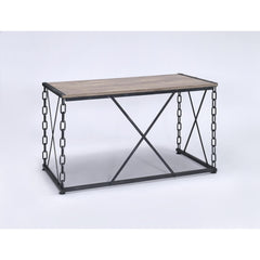 Olympus Rustic Oak & Antique Black Finish Writing Desk