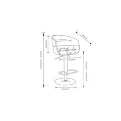 Odysseus Adjustable Swivel Bar Stool