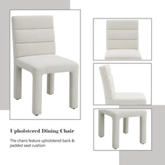 Saturn Beige Boucle Side Chair (Set of 2)
