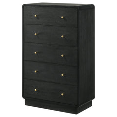 Legend Black 5-drawers Chest of Drawers