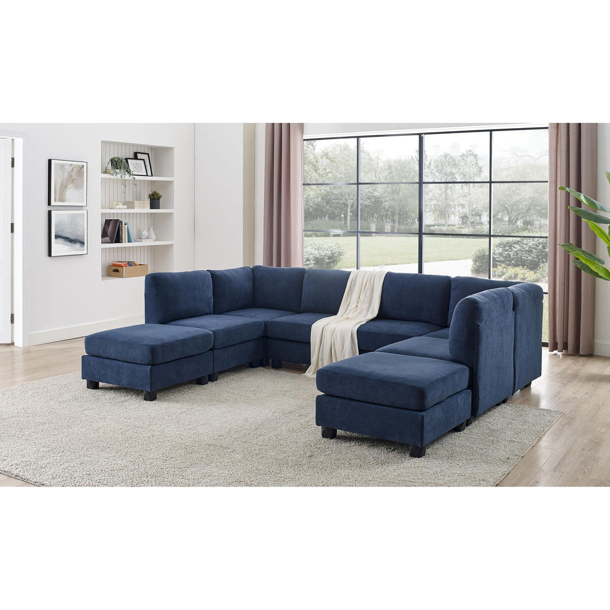 Polyester Upholstered Modular Sectional