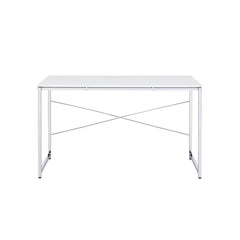 Avalon White & Chrome Finish Writing Desk