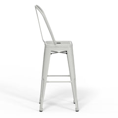 Vista - 24" Metal Counter Height Stool (Set of 2) - White