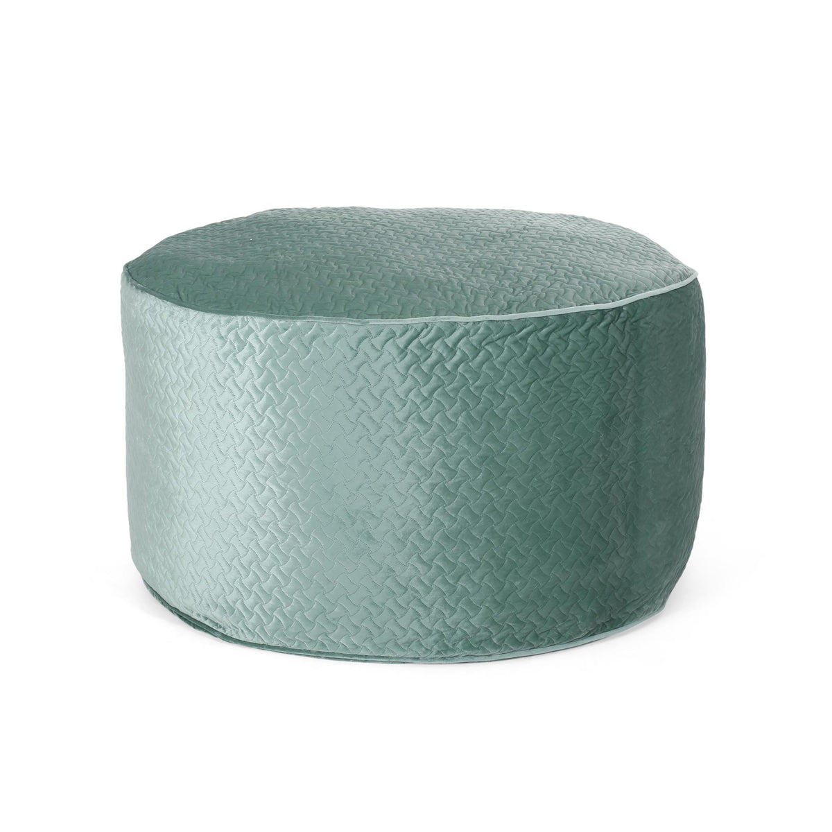 Iphigenia 4 Foot Short Cylindrical Bean Bag, Teal