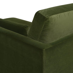 Revelation 65" Modern Farmhouse Chaise Lounge Chair, Olive Green Performance Velvet