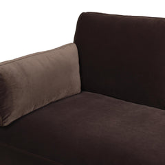 Revelation 84" Modern Farmhouse Sofa, Deep Brown Performance Velvet