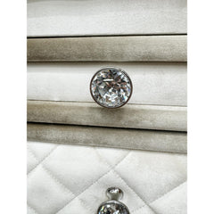 Tiara Beige Velvet Nightstand