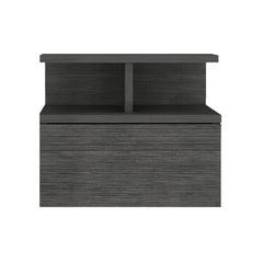 Cosmos Floating Nightstand with Drawer and Open Storage Shelves