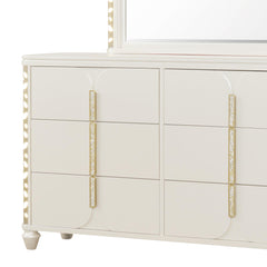 Dionysus Traditional Style Beige Wood Dresser with LED Accents (Mirror not included)