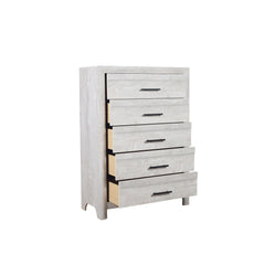 Modern Style 5-Drawer Chest Made with Wood in Natural Rustic