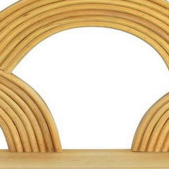 Ares 27 Inch Wall Decoration Shelf, 3 Layered Semi Circle Design, Brown