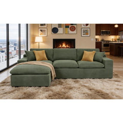 Coffee-Bean Like Upholstered Full Compressed Sectional