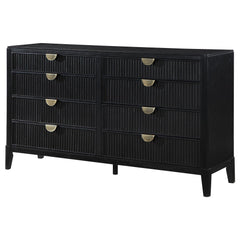 Avalon Black 8-Drawer Dresser