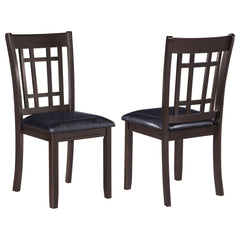 Mirage and Black Lattice Back Side Chairs (Set of 2)