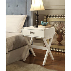Hera White Finish Accent Table