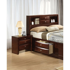 Valhalla Color Simple Contemporary 1pc Nightstand Solid wood Bedside Table Knob Pulls 2-Drawers Bedside Table