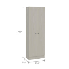 Valhalla Pantry abinet, Five Shelves, Double Door Cabinet -Pearl