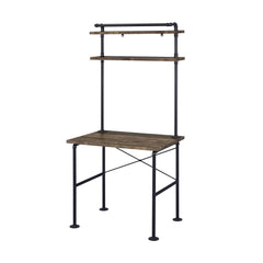 Nirvana Rustic Oak & Black Finish Writing Desk