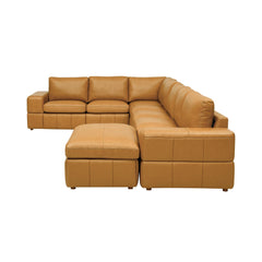 Large Arm Leather Match Upholstery Modular Sectional