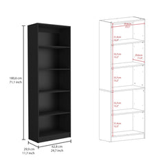 Camelot 3 Piece Home Bookcase set, 74" Wide with 13 Shelves , Living Room Set Set Black