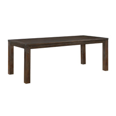 Dark Brown Finish Dining Table Wooden Frame Modern Dining Kitchen Furniture 1pc