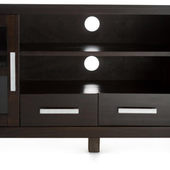 Eden 60 inch Wide Solid Wood TV Stand in Hickory Brown For TVs up to 65 inches