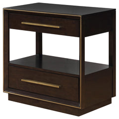 Saga Peppercorn 2-drawer Nightstand