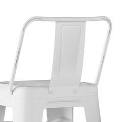 Armageddon - 30" Metal Bar Stool (Set of 2) - Distressed White