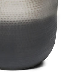 Rhea Metal Side Table in Silver Ombre