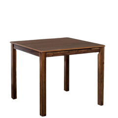 Transitional Style 5pc Dining Table Set 1x Table Square Shape 4x Chair Slat Back Walnut Finish Dining Room
