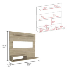 Odyssey Floating Entertainment Center, One Superior Shelf, Two Shelves, Space For The TV´s up 55" -Light Pine
