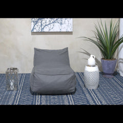 Athena 3 Ft. Water Resistant Fabric Bean Bag Chair, Dark Grey