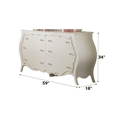 Arcadia Pearl White Finish Dresser