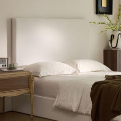 Chronicle Tall Headboard Upholstered Bed / 52" High Headboard / Elegant Simplicity / No Box Spring Needed / Easy Assembly / King / Coconut Micro Suede