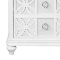 Hades Modern Style 2 Drawer Nightstand made with wood and LED in White
