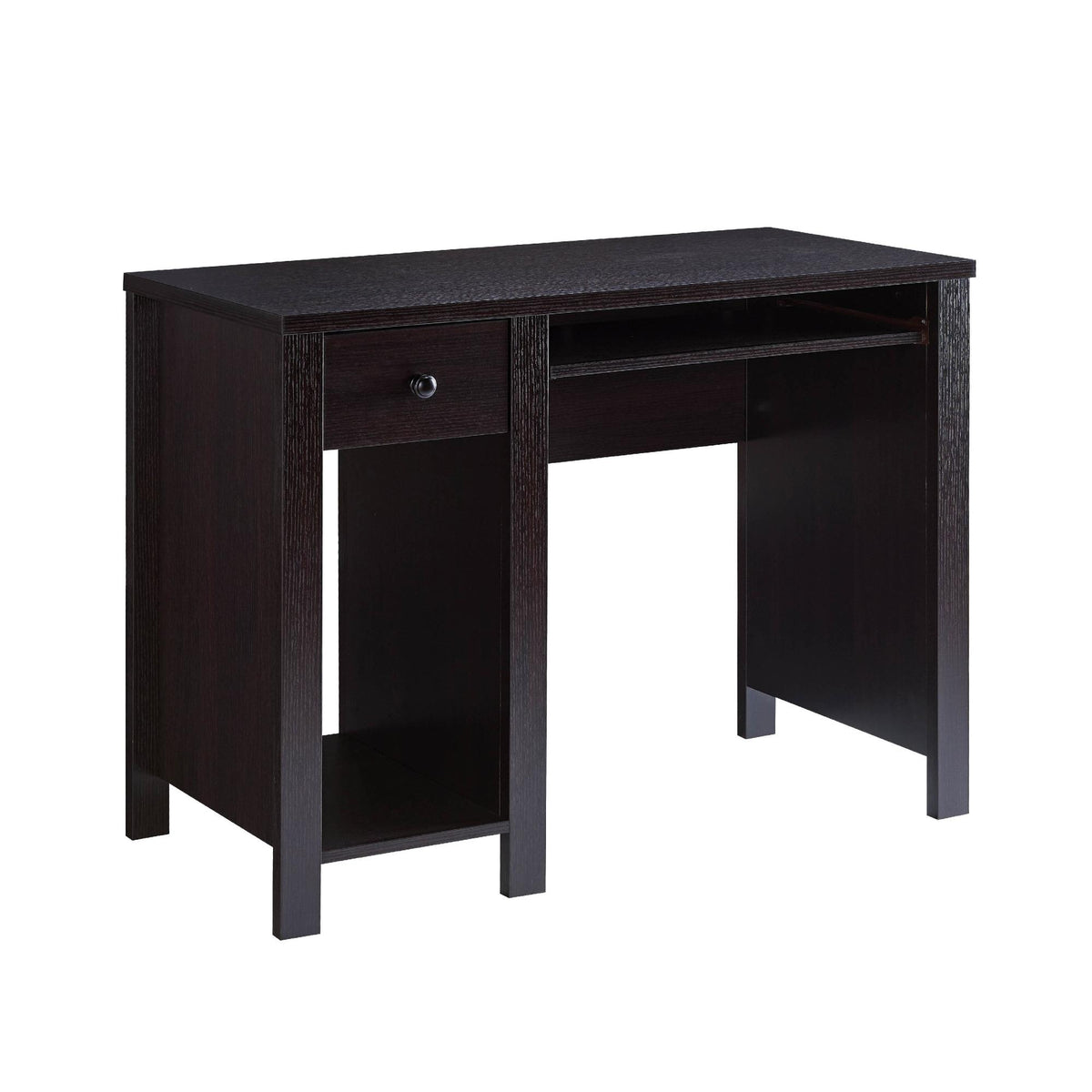 Celestia Computer Desk, Keyboard Drawer and Storage, 39 Inch, Black
