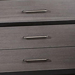 Contemporary Style Wooden Night Stand In Black and Gray