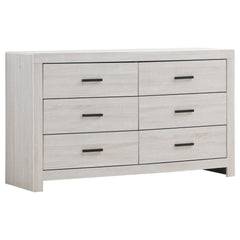 Agamemnon Coastal White 6-drawers Dresser