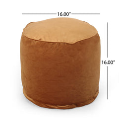 Hera Cylinder Pouf, Apricot