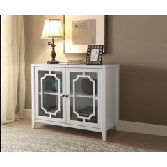 Celestia White Finish Console Cabinet