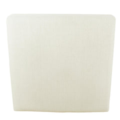 Helen Square Coffee Table Ottoman, Brown Wood, Cream Polyester 36 Inch