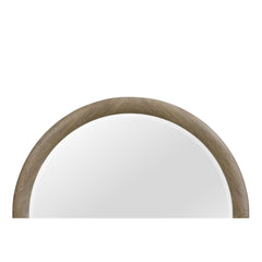 English Knotty Oak Inspired Round Mirror