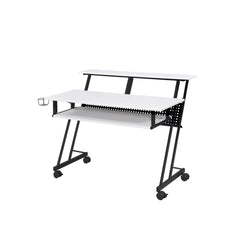 Halo White & Black Finish Music Recording Studio Desk